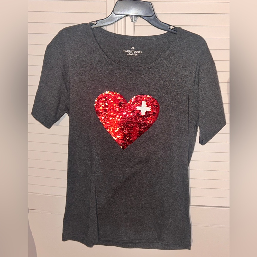 Reversible Sequin Switzerland T-shirt